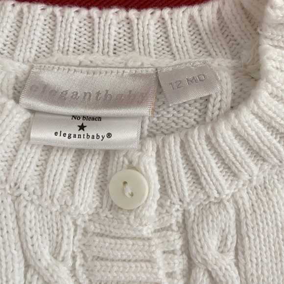NWT White Baby sweater (size 12 mo) - Picture 3 of 4